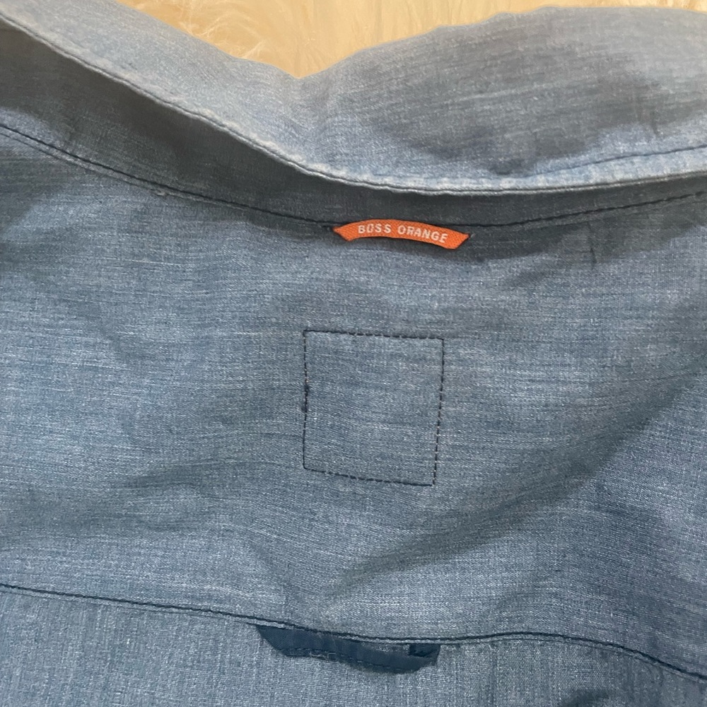 Boss denim-colored button down - Picture 3 of 4